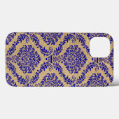Coques Case-Mate iPhone Blue Parisian Moods Damask (Verso (horizontal))