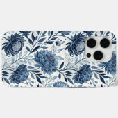 Coques Case-Mate iPhone Blue Peony Garden Watercolor (Verso (horizontal))