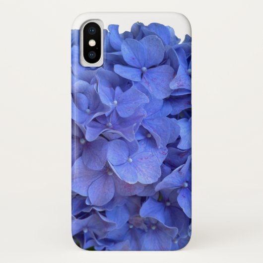 Coques Case-Mate iPhone Blue periwinkel élégantes hydrangées florales (Dos)