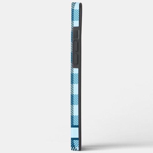 Coques Case-Mate iPhone Blue Plaid Modern Nom simple (Verso / Gauche)