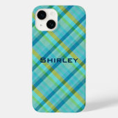 Coques Case-Mate iPhone Blue Plaid par Shirley Taylor (Verso)