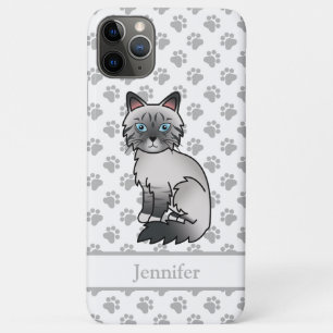 Case-Mate iPhone Case Blue Point Tabby Birman / Ragdoll Cute Chat & Nom