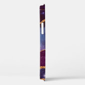 Coques Case-Mate iPhone Blue & Purple Space & Stars Agate moderne (Verso / Droite)