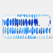 Coques Case-Mate iPhone Blue Raindrops : Aquarelle sans couleur Abstrait (Verso (horizontal))