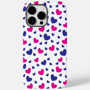 Coque Pour Pour iPhone 14 Pro Max Blue Rose Hearts Motif Saint Valentin