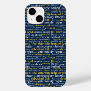 Coque Pour iPhone 14 Blue Shakespeare Insult Funny Classique littératur