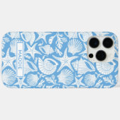 Coques Case-Mate iPhone Blue Shells Personalized (Verso (horizontal))