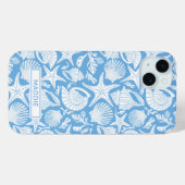 Coques Case-Mate iPhone Blue Shells Personalized (Verso (horizontal))