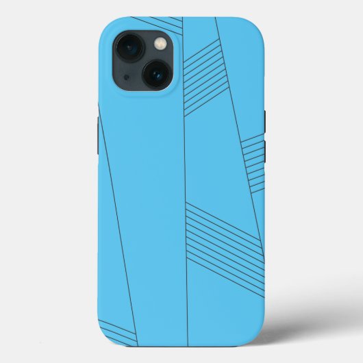 Coques Case-Mate iPhone Blue, simple, elegant, abstract line pattern (Verso)
