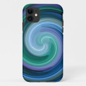 Coques Case-Mate iPhone Blue Spiral Abstract (Dos)
