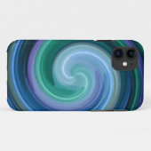 Coques Case-Mate iPhone Blue Spiral Abstract (Dos (Horizontal))