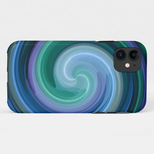 Coques Case-Mate iPhone Blue Spiral Abstract (Dos (Horizontal))