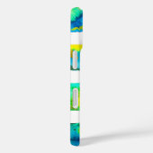 Coques Case-Mate iPhone Blue squares watercolor abstract (Verso / Droite)