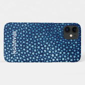 Coques Case-Mate iPhone Blue Stingray Skin Nom d'impression personnalisé (Dos (Horizontal))