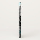 Coques Case-Mate iPhone Blue Summer Palm Ocean Beach bord de mer Monogramm (Dos/Gauche)