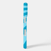 Coques Case-Mate iPhone Blue Sunburst "Ajouter votre nom" (Verso / Droite)
