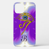Coques Case-Mate iPhone BLUE TALISMAN MONOGRAM rose Fuchsia violet (Verso)