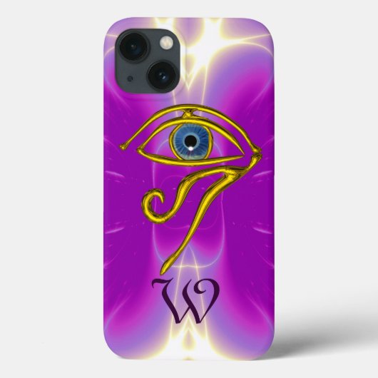 Coques Case-Mate iPhone BLUE TALISMAN MONOGRAM rose Fuchsia violet (Verso)