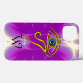 Coques Case-Mate iPhone BLUE TALISMAN MONOGRAM rose Fuchsia violet (Verso (horizontal))