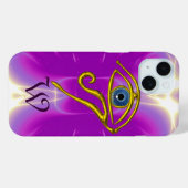 Coques Case-Mate iPhone BLUE TALISMAN MONOGRAM rose Fuchsia violet (Verso (horizontal))