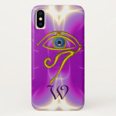 Coques Case-Mate iPhone BLUE TALISMAN MONOGRAM rose Fuchsia violet (Dos)