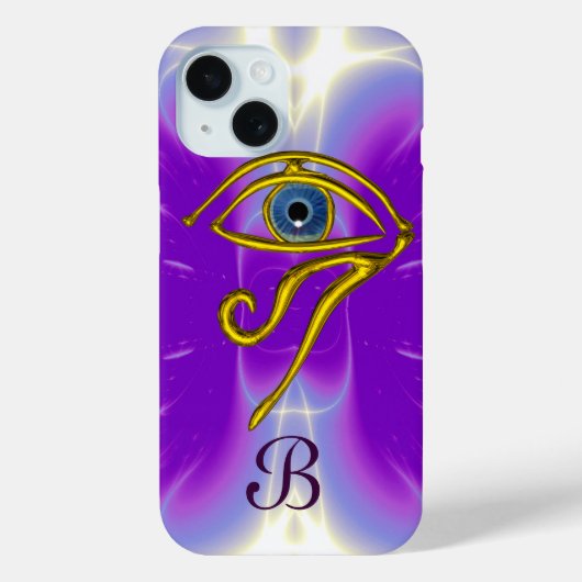 Coques Case-Mate iPhone BLUE TALISMAN MONOGRAM rose Fuchsia violet (Verso)