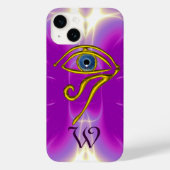 Coques Case-Mate iPhone BLUE TALISMAN MONOGRAM rose Fuchsia violet (Verso)