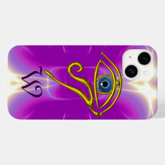 Coques Case-Mate iPhone BLUE TALISMAN MONOGRAM rose Fuchsia violet (Verso (horizontal))