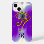 Coques Case-Mate iPhone BLUE TALISMAN MONOGRAM rose Fuchsia violet (Verso)