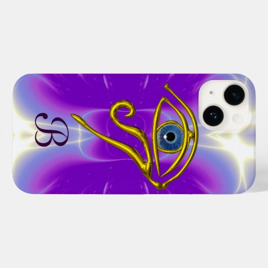 Coques Case-Mate iPhone BLUE TALISMAN MONOGRAM rose Fuchsia violet (Verso (horizontal))