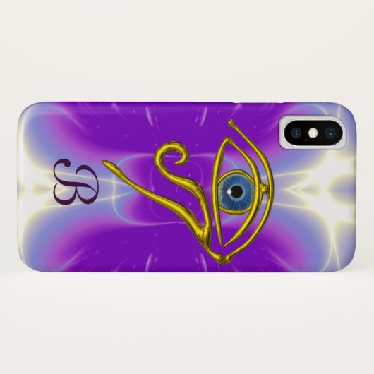 Coques Case-Mate iPhone BLUE TALISMAN MONOGRAM rose Fuchsia violet (Dos (Horizontal))