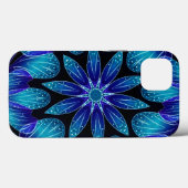 Coques Case-Mate iPhone Blue & Teal Petals Mandala (Verso (horizontal))