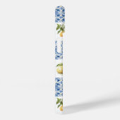 Coques Case-Mate iPhone Blue Tile French Country Lemon Pattern (Verso / Droite)