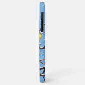 Coques Case-Mate iPhone Blue tit birds en hiver (Dos/Gauche)