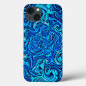 Coques Case-Mate iPhone Blue Tones Liquid Abstrait (Verso)