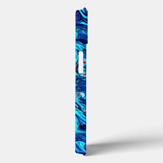 Coques Case-Mate iPhone Blue Tones Liquid Abstrait (Verso / Droite)