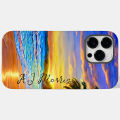 Coques Case-Mate iPhone Blue Turquoise Ocean Sunset (Verso (horizontal))