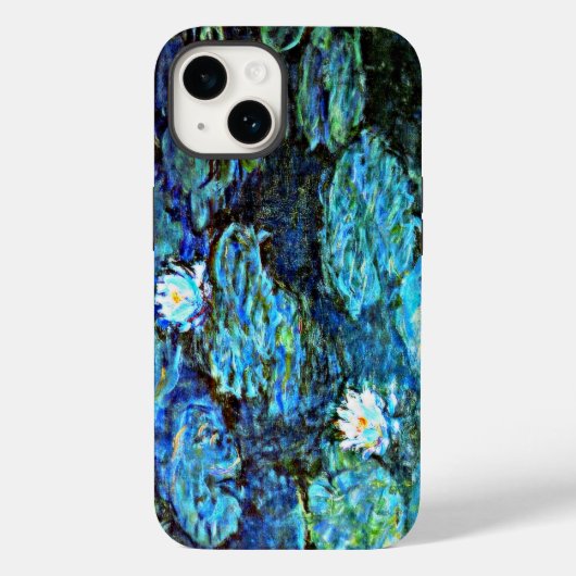 Coques Case-Mate iPhone Blue Water-Lys, peinture d'art, (Verso)