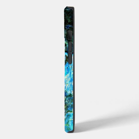 Coques Case-Mate iPhone Blue Water-Lys, peinture d'art, (Verso / Gauche)
