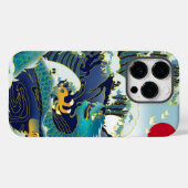 Coques Case-Mate iPhone Blue Waves Green Dragon Red Sun Skate (Verso (horizontal))