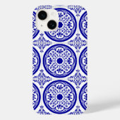 Coques Case-Mate iPhone Blue White Delft Inspiré Faux Tile iPhone (Verso)