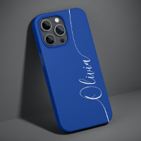Blue White Elegant Calligraphie Nom du script
