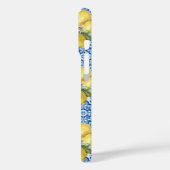 Coques Case-Mate iPhone Blue White Lemon Tile Mediterranean Pattern (Verso / Gauche)