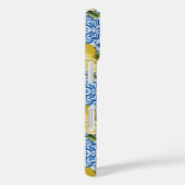 Coques Case-Mate iPhone Blue White Lemon Tile Mediterranean Pattern (Verso / Droite)