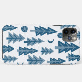 Coques Case-Mate iPhone Blue Winter Forest Moon Stars Motif (Dos (Horizontal))