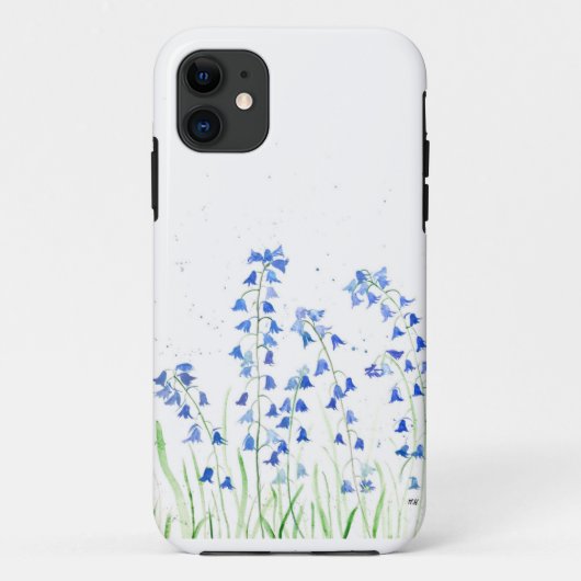 Coques Case-Mate iPhone Bluebells bleu fleurs bébé boiserie (Dos)