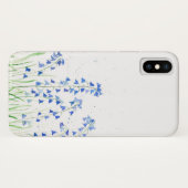 Coques Case-Mate iPhone Bluebells bleu floral rustique aquarelle bois (Dos (Horizontal))