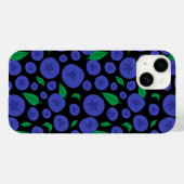 Coques Case-Mate iPhone Blueberries Motif sans faille (Verso (horizontal))