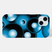 Coques Case-Mate iPhone Blues Cercle Concentré Orbital Art Abstrait (Verso (horizontal))