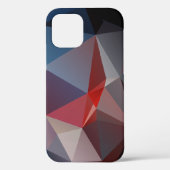 Coques Case-Mate iPhone Blues et rouges Pyramides Abstraites (Verso)